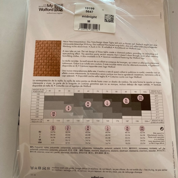 Wolford Rhomb Net Tights - Picture 3 of 3